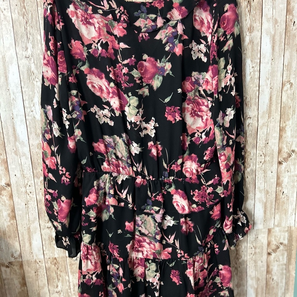 Joie L floral dress 100% silk ruffle Whimsigoth cottagecore tiered romantic… - Picture 3 of 5